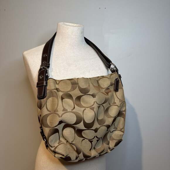 Coach Handbags - Coach Signature Duffle Hobo Shoulder Bag F15067